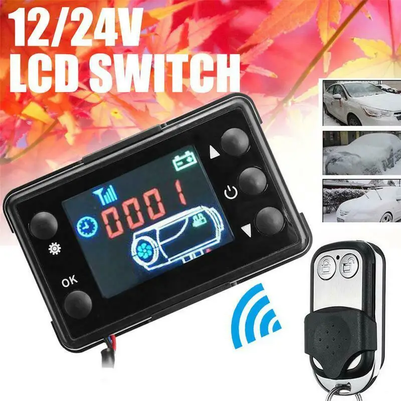 

Universal 12V/24V 3/5KW LCD Switch & Remote Control For Car Truck Parking Heater