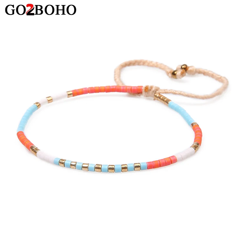 

Go2boho Dropshipping wholesalers Bracelets 1Pcs MIYUKI Seed Beads Friendship Bracelet Handmade Weave Jewelry Women Best Gifts