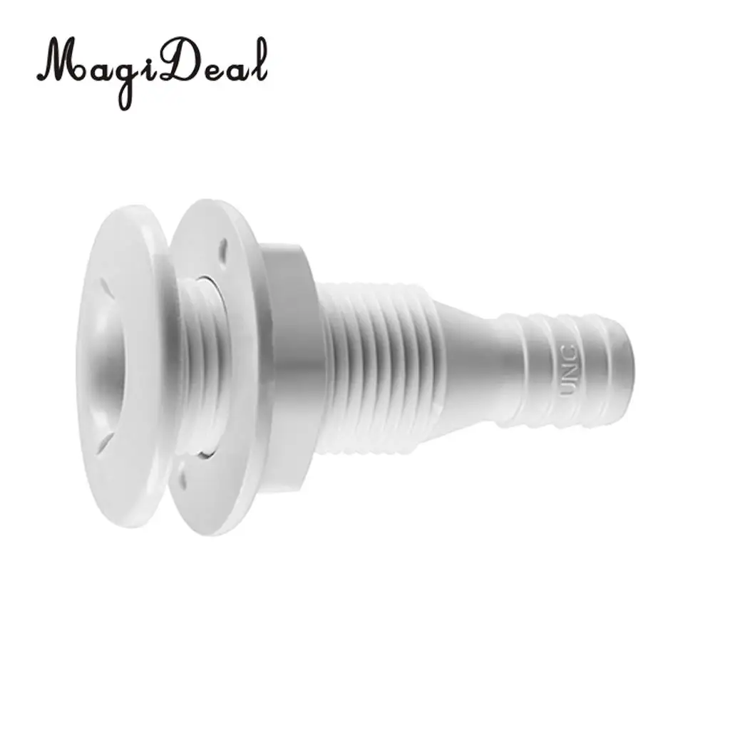 MagiDeal 1Pc Plastic Thru-Hull Bilge Pump & Aerator Hose Fitting for Marine Fishing Kayak Canoe Boats Dinghy Yacht Acce 5 Sizes