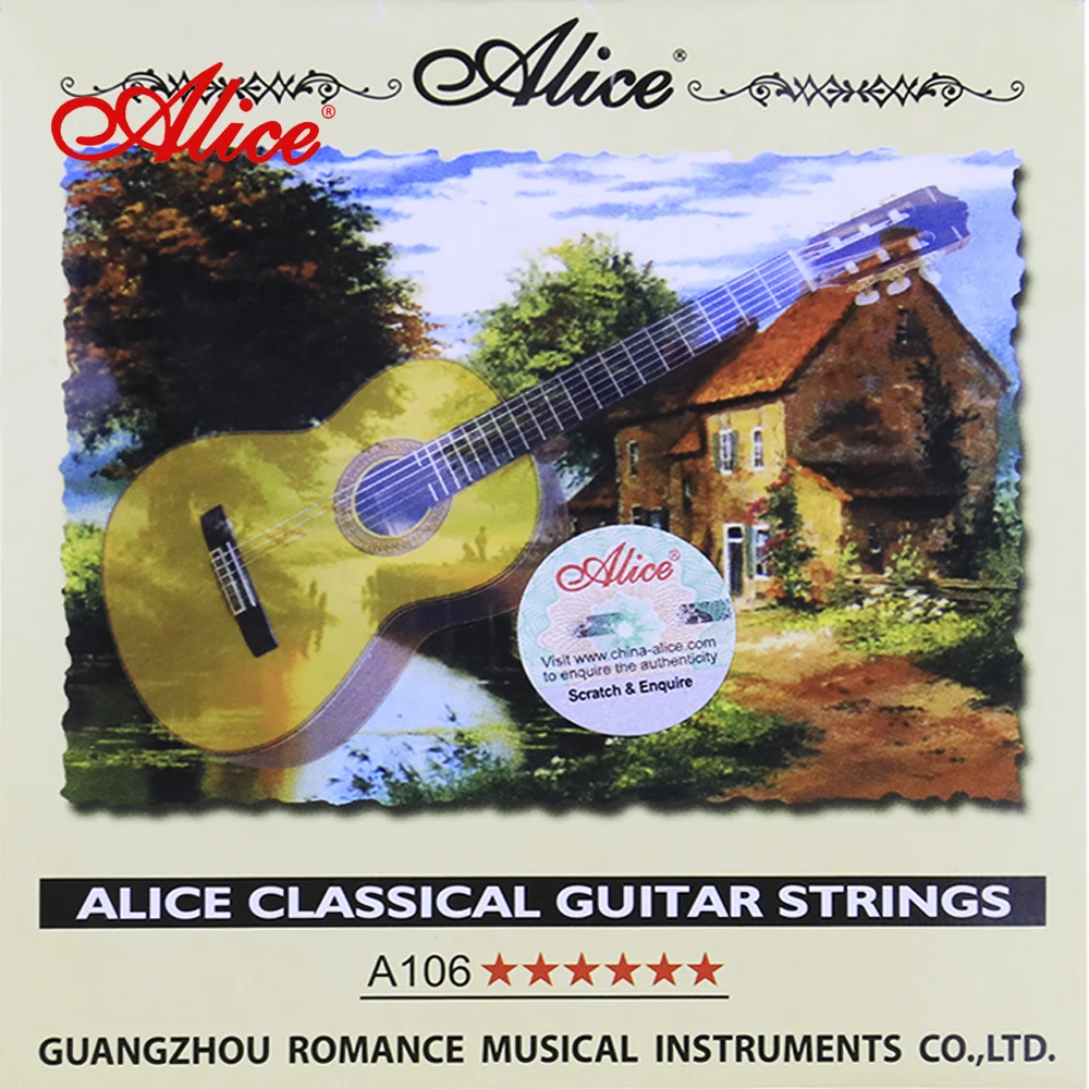 Alice A106 Classical Guitar Strings Set 6 String Clear Nylon Strings