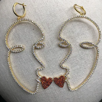 

[MeiBaPJ]Real 925 Sterling Silver Love Kiss Drop Earrings for Women Personality Fashion Wedding Jewelry