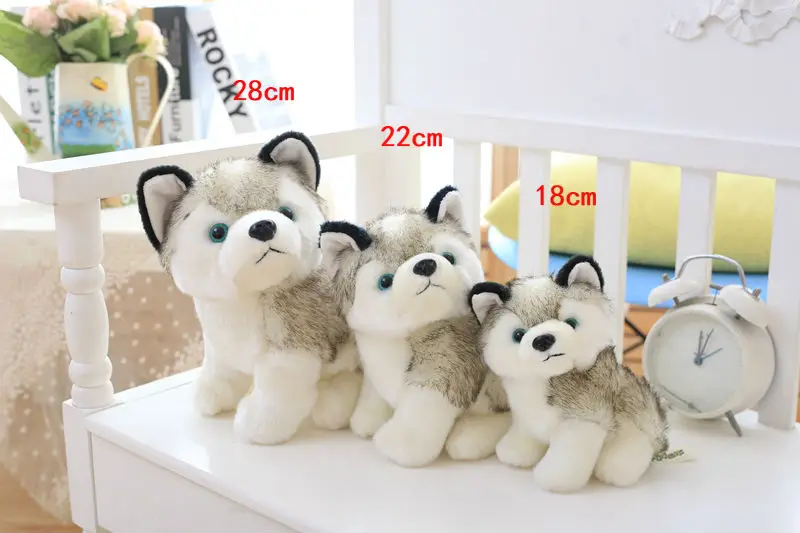  18/22/28 cm Simulation Husky Plush Toy Stuffed Animal Husky Dog Toys For Children Education Home De