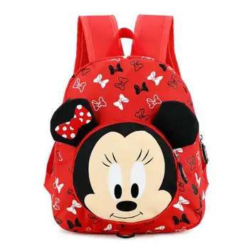 

Cartoon Minnie Mickey Children Backpacks Kids kindergarten Anti-lost Backpack Baby School Bags Satchel for Boys and Girls