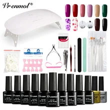 Vrenmol 24 Вт УФ лампа для ногтей сушилка 36 шт./лот Bloosm гель лак для ногтей цвета краски гель лак для ногтей наборы гелей лак маникюрный набор