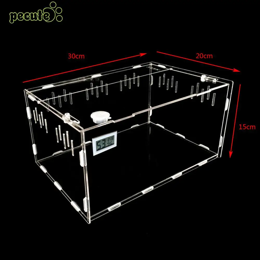 Акриловый ящик для рептилий, прочный насекомое, Террариум для рептилий, практичный, хладнокровный, животные, домашнее животное, коробка