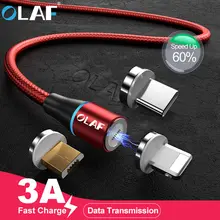 Cabo magnético rápido do carregador 3.0 de olaf 2 m 3a para o iphone xs xr x 7 6 tipo rápido micro usb ímã de c tipo-c cabo de telefone para samsung