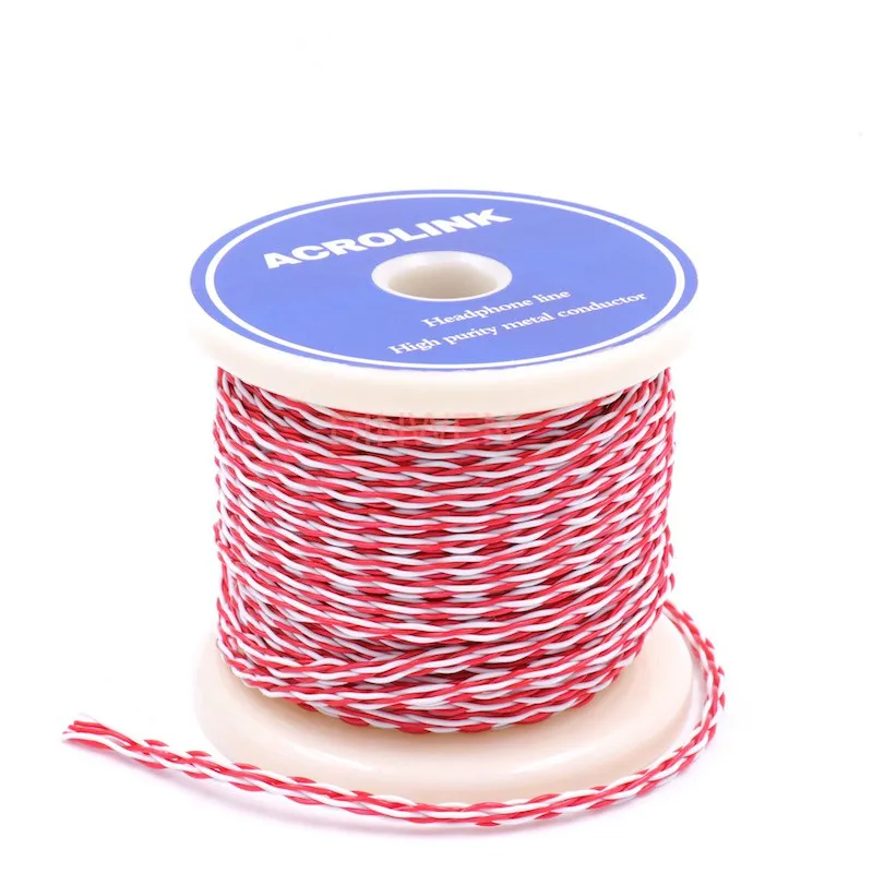 8 Cores 6N OFC Headphone Upgrade Cable Line 19 Strands 0 1mm Silver Plated Copper Wire Hifi Audio Earphone MP3 AUX RCA Cable DIY