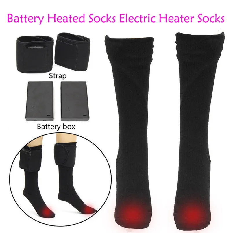 Battery Heating Warm Socks Carbon Brazing Heated Socks Warm Foot Warmers Electric Warming for Hunting Ice Fishing Skiing Sleep N (3)