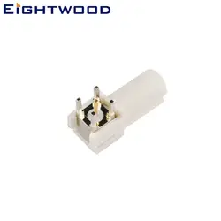 Eightwwood 10 шт. Fakra код B штекер PCB крепление под прямым углом белый/9001 разъем для автомобильного радио с Фантом питания антенны Reciever