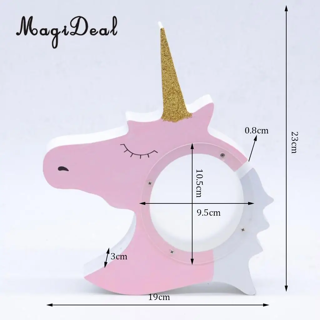 Cute Unicorn Style Baby Child Christmas Gift Wooden Cartoon Coin Bank Money Boxes Piggy Bank For Kids Birthday Gift Decor