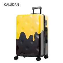 CALUDAN Новая мода PC 20/24 дюймов тележка для багажа на колесах 20 дюймов посадочная коробка уличная мода чемоданы Путешествия сумка багажник