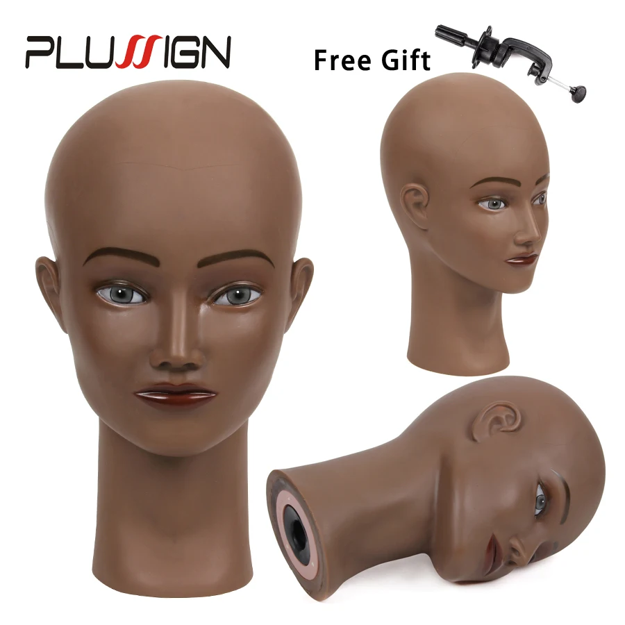 Plussign Cosmetology лысые головы манекена с зажимом для стола 2" резиновый манекен голова подставка для париков ювелирные изделия для шляп серьги макияж