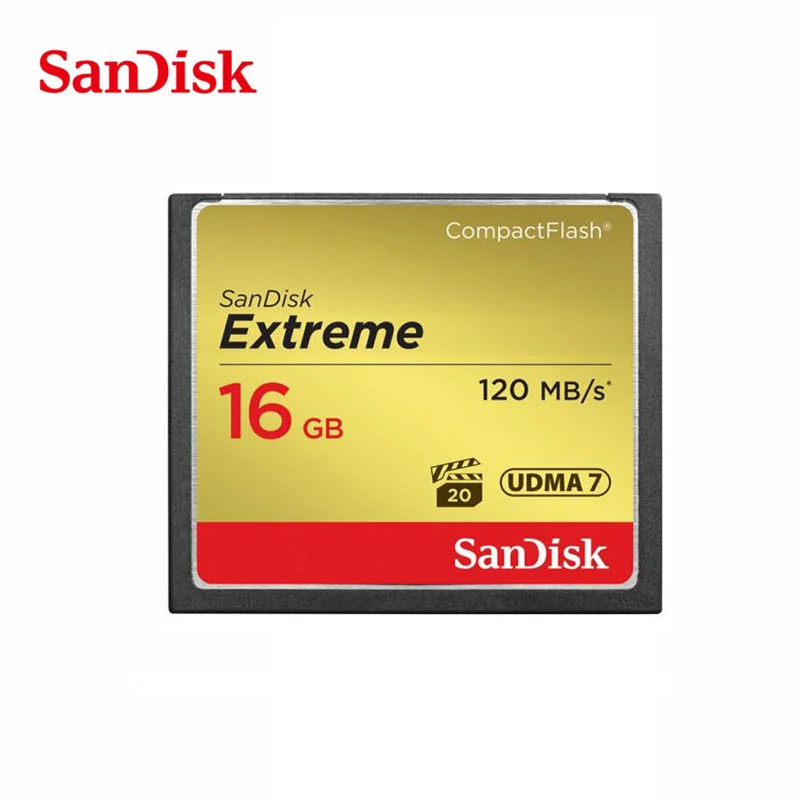 

100% Original Sandisk Extreme Compactflash Memory CF Card 64GB 32GB 16GB Up to 120MB/s Read Speed for rich 4K