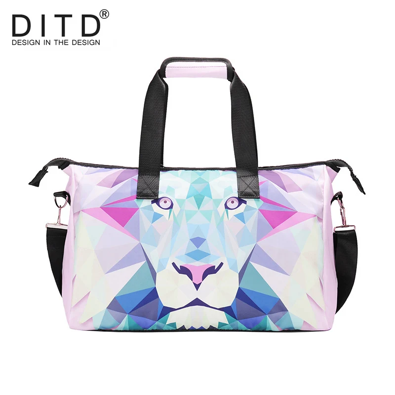 

DITD Men Travel Bags Carry on Luggage Bags Women Duffel Bags lion Handbag Travel Tote animal Large Weekend Bag Travel Duffle