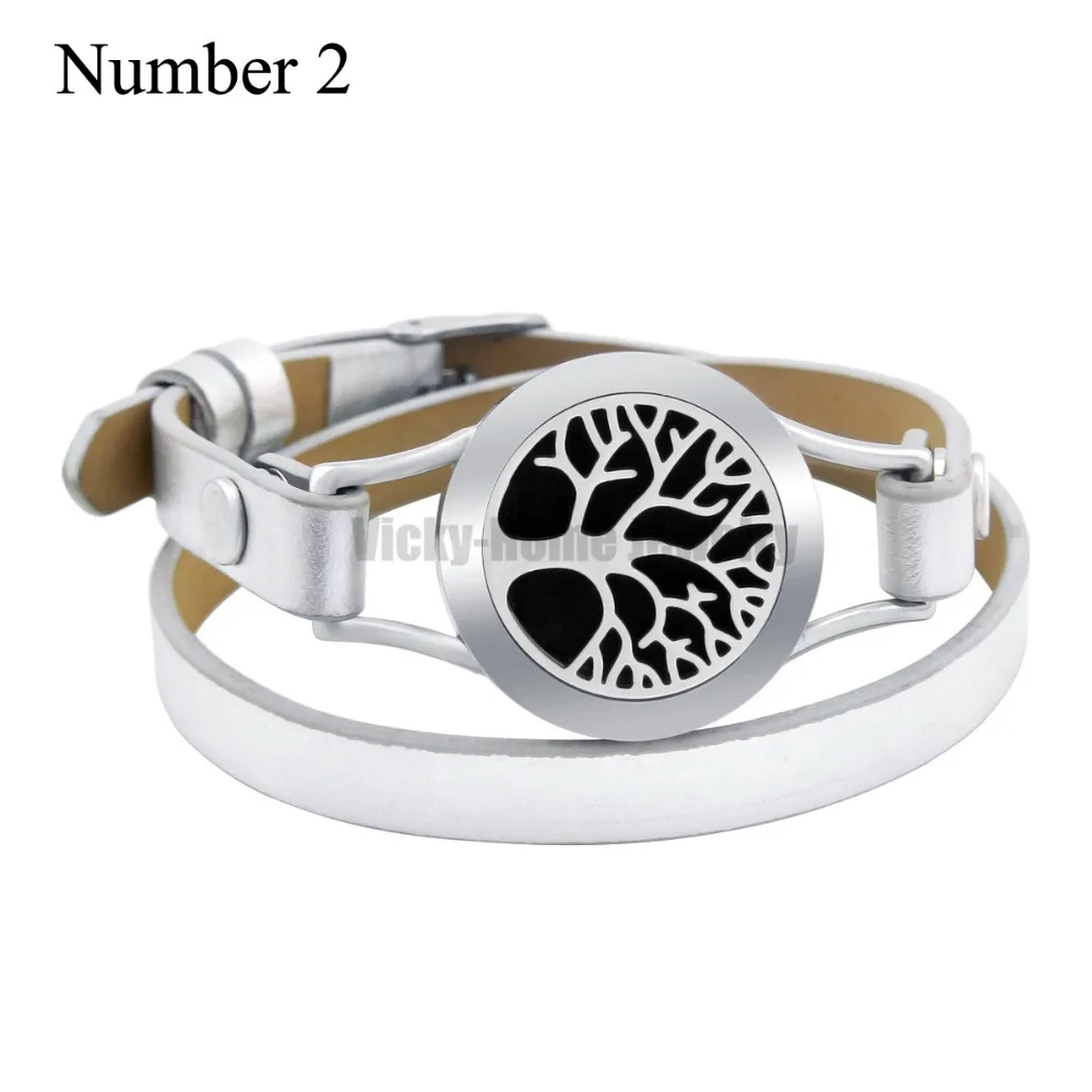ZP-BS079-3 Diffuser Leather Locket Bracelet 