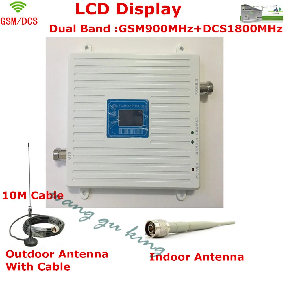 

LCD Display !!! Dual Band GSM 4G Repeater GSM 900mhz DCS 1800mhz Cellular signal booster 2G GSM Mobile Phoen Signal Amplifier