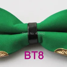 YIBEI Coachella Галстуки из микрофибры зеленый галстук-бабочка двухслойная однотонная бабочка кожа Пикер Sheetmetal бабочка под смокинг