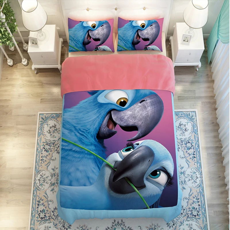 Buy 3D Parrot Bird Bedding Sets,3/4pc duvet cover