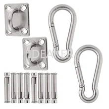 3 шт. солнцезащитный навес Нержавеющая сталь аппаратные средства комплект Heavy Duty для M8 квадратный солнцезащитный навес