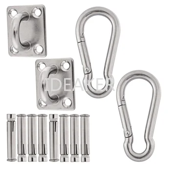 

3PCS Sun Shade Sail Stainless Steel Hardware Kit Heavy Duty for M8 Square Sun Shade Sail