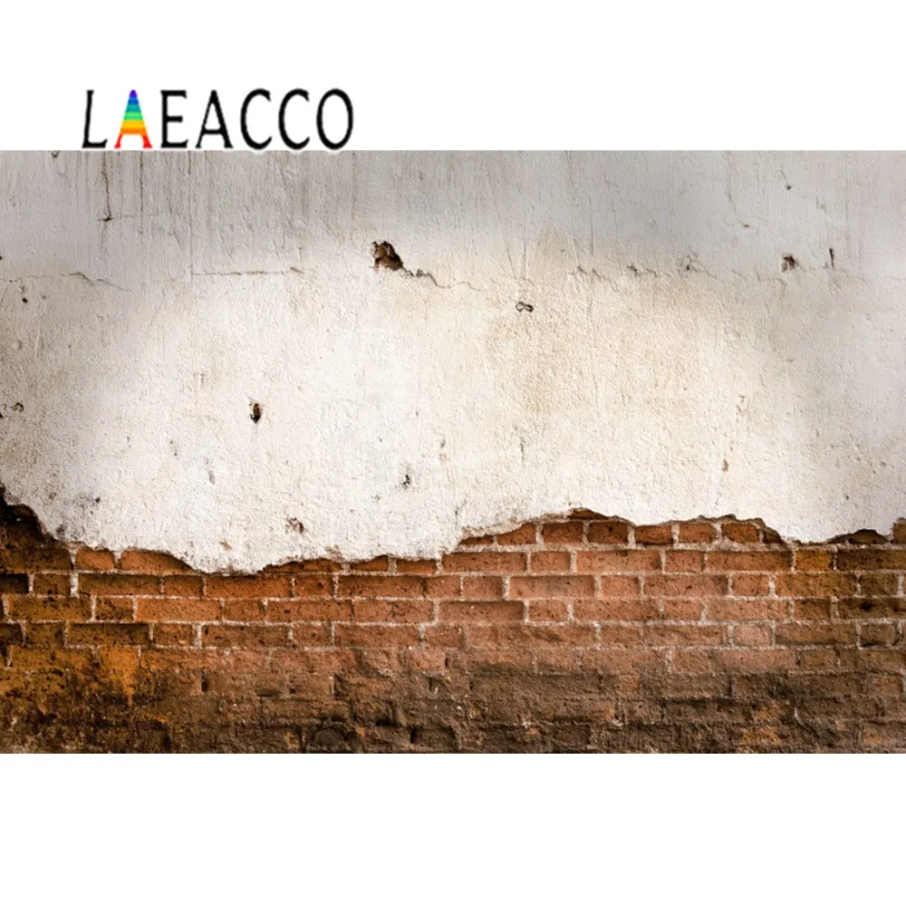 

Laeacco Photo Backgrounds Old Brick Wall Cement Child Portrait Photographic Backdrop Photocall Photo Studio