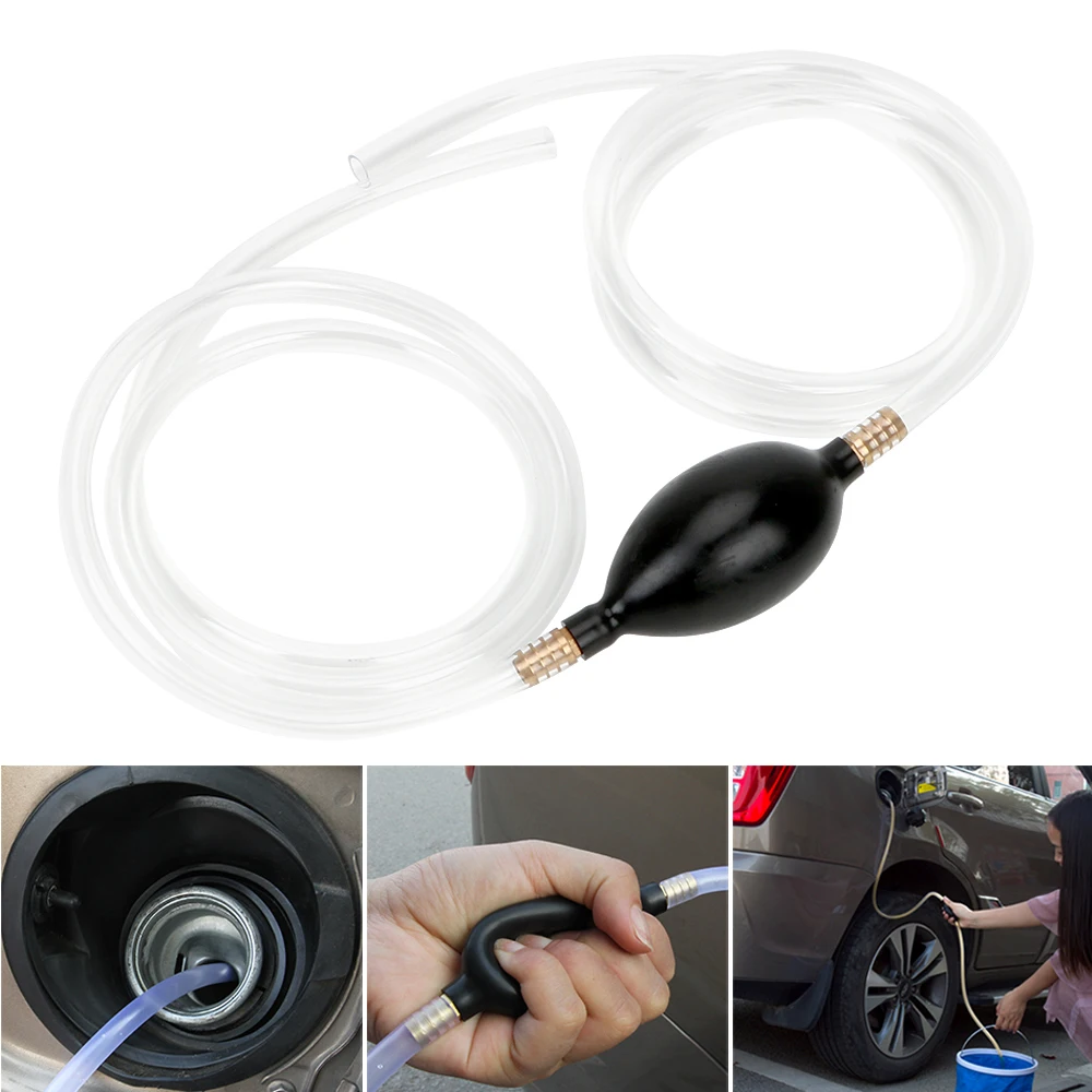 

LEEPEE PVC Pipe Water Oil Transfer Pump Car Fuel Gas Pump Syphon Petrol Diesel Liquid Manual Pump Auto Accessories