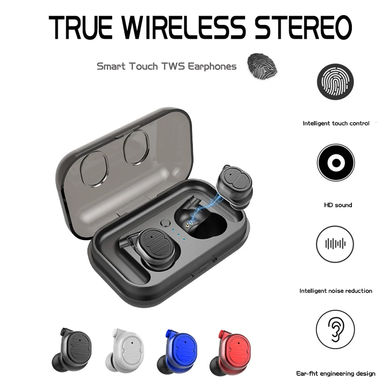 

McGeSin Bluetooth Wireless Earphone Touch Control Earbuds TWS Hi-Fi Stereo sound Headset With Charging Box For Phone With MIC