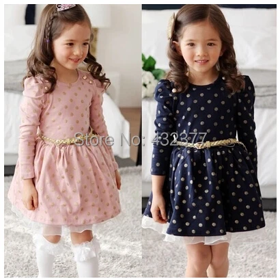 

Girls party Dress 2-7 Years toddler girls high quality lace dot dress Girls cotton casual Clothes Vestidos Infantis