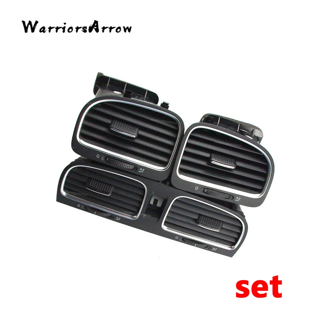 

WarriorsArrow Set Chrome Front Left Right Dashboard Air Outlet Vent For VW Golf GTI MK6 2009-2013 5KD819703 5KD819704 5KD819728