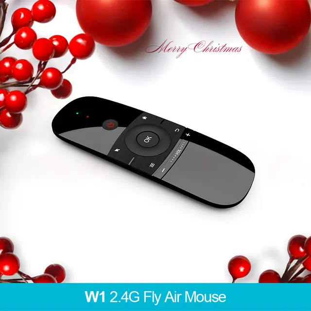 W1 2.4G Air Mouse Wireless Keyboard Remote Control Infrared 6-Axis Motion Sense w/ USB Receiver for TV Android mi box