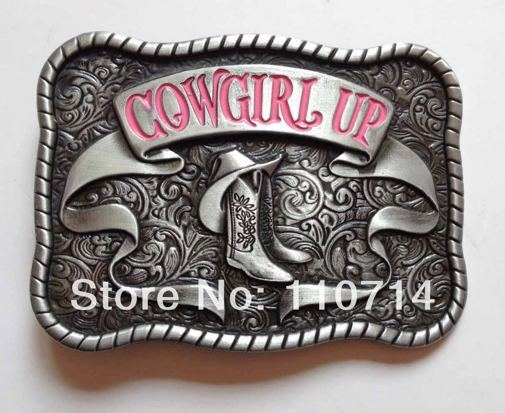 cowgirl up belt buckle