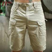 77 город убийца тактические шорты с накладными карманами мужские летние военные многокарманные водонепроницаемые мужские шорты s Верхняя одежда армейские боевые шорты мужские