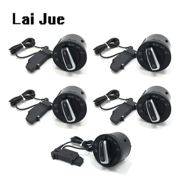 

5pcs Car lights switch + chrome auto sensor light for Golf Jetta MK5 MK6 Tiguan Passat B6 Scirocco Touran Rabbit 5ND 941 431 B