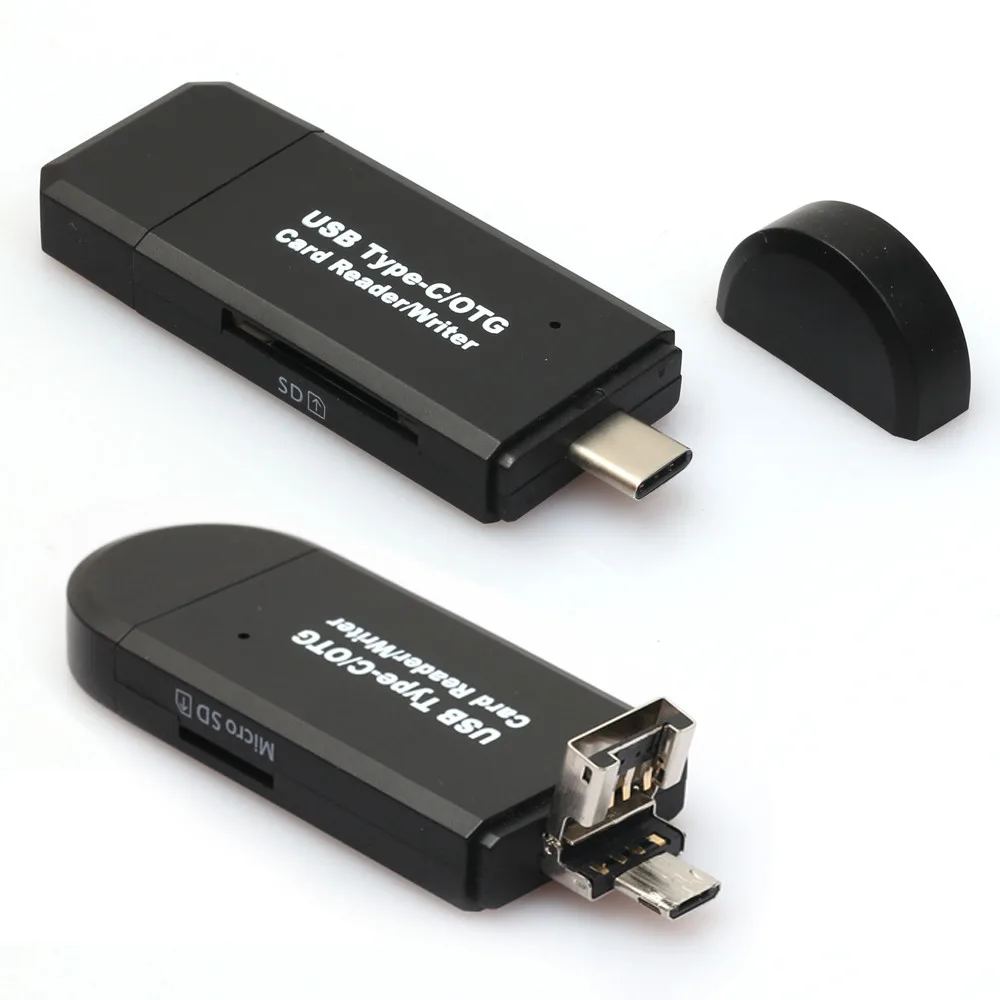 Ecosin2 Новое поступление творческий Дизайн USB-C Тип C/USB 3.0/Micro USB/OTG TF SD MMC card Reader для телефона MacBook 17mar24