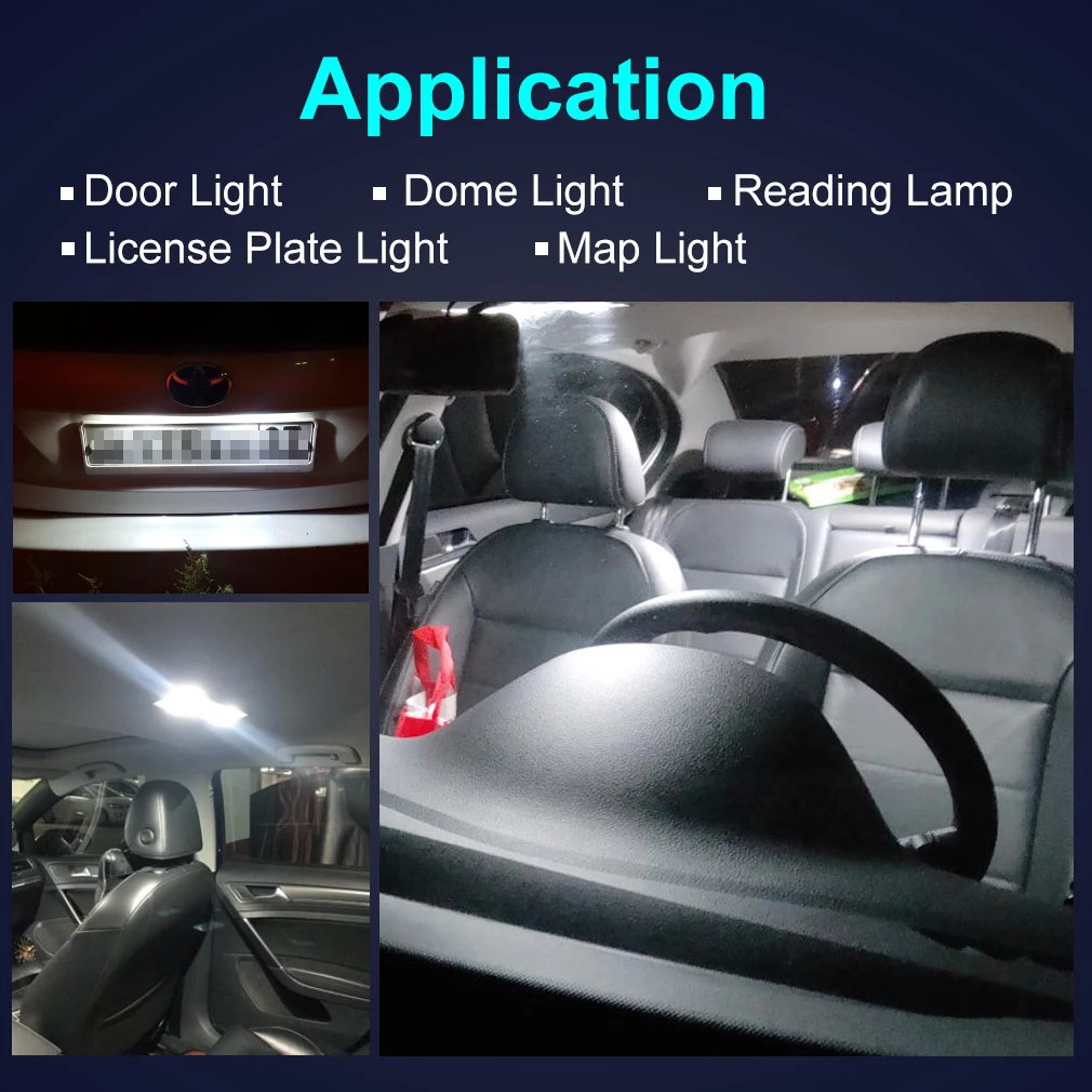 6 шт. Canbus T10 W5W 194 168 светодиодный светильник для салона автомобиля супер яркий 3030 чип для чтения номерной знак авто лампа 12 В