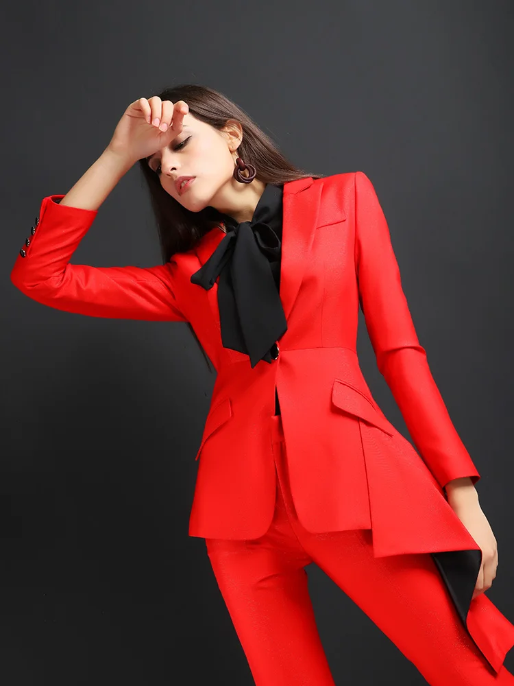 High quality women suits pants suit Ladies Office Sets Casual Blazer And Pants Formal Two Piece Feminino High quality women suits pants suit Ladies Office Sets Casual Blazer And Pants Formal Two Piece Feminino