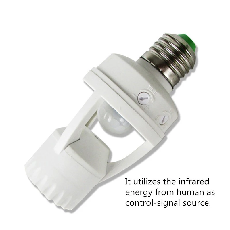 

360 Degrees PIR Induction Motion Sensor Light IR Infrared Human E27 Plug Socket LED Light LB88
