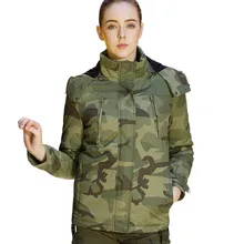 Уличная Женская Треккинговая тактическая куртка водонепроницаемая хлопковая тренировочная походная куртка камуфляжная Военная Боевая зимняя куртка