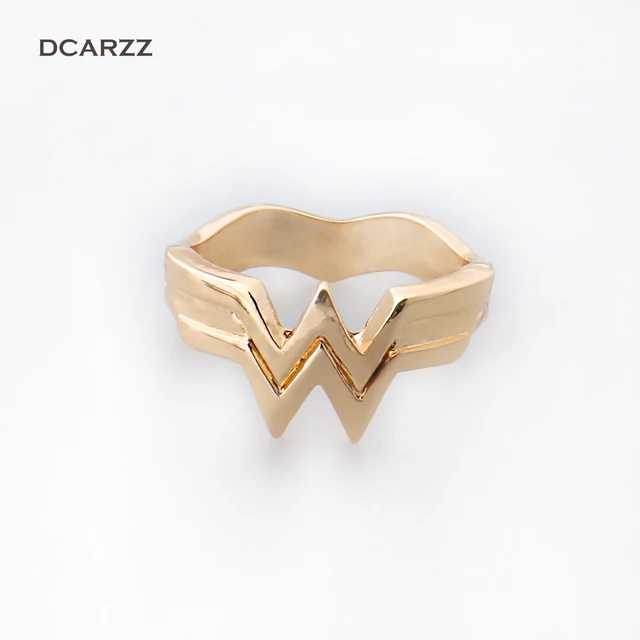 size 5 9 wonder woman stacking ring super hero 3d wonder woman logo size 5 ring