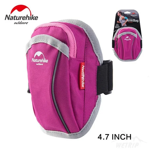 NatureHike Спортивная Сумка водонепроницаемая нейлоновая универсальная сумка для бега для телефона спортивная повязка на руку чехол для мужчин сумки женские портативные легкие - Цвет: pink s