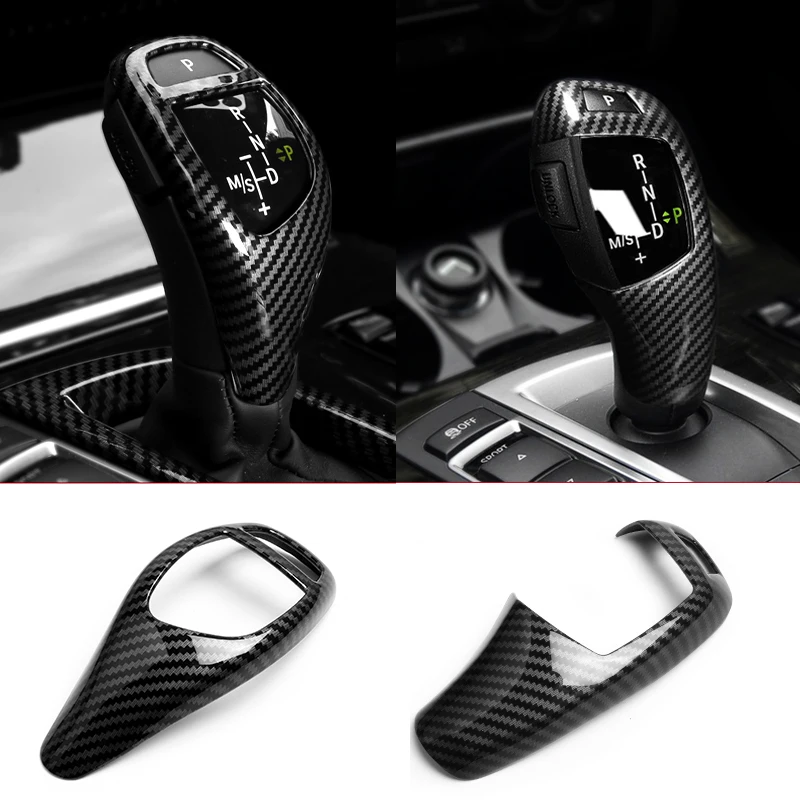 

For BMW 1 3 4 5 7 Series X1 X3 X4 X5 X6 F30 F10 F15 F16 F01 E70 E71 Carbon Fiber Gear Shift Knob Cover Sticker Trim Car Styling