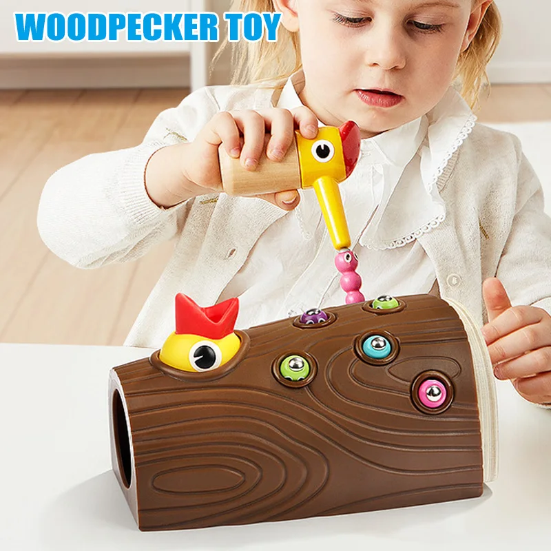 

Wooden Magnet Bird Catching Bug Game Preschool Toy Kids Gifts S7JN