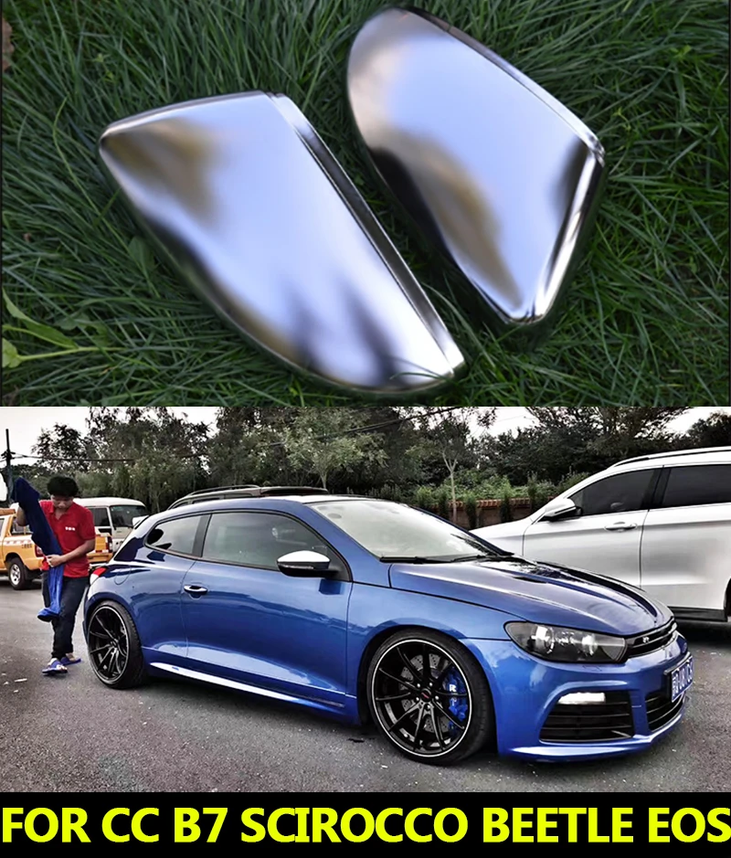 Для VW Passat B7 CC Jetta Scirocco Beetle Sagitar 13 17 Bora 16 + EOS 11 15 1 пара матовых хромированных крышек
