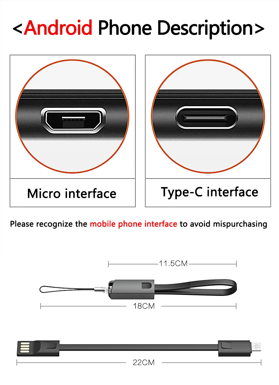 NOHON портативный брелок USB кабель для iPhone Micro type C 8pin зарядный кабель синхронизации данных Быстрая зарядка для Android Xiaomi samsung