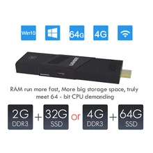 Bben Windows 10 Ubuntu Bluetooth 4.0 stick mini PC Intel Cherry Trail Z8350 ЦП 2 г/4 г оперативной памяти 32 г/64 г ROM Wi-Fi HDMI USB3.0 компьютер