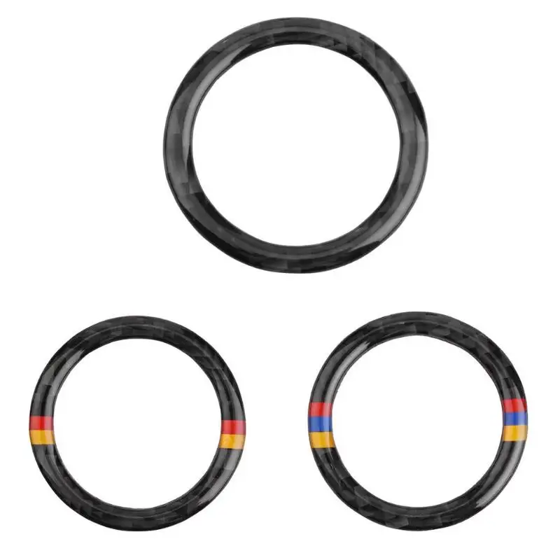 

VODOOL Carbon Fiber Car Engine Ignition Start Stop Button Key Ring Trim Sticker Interior Styling Accessories For Audi Q5 Q7 A6L