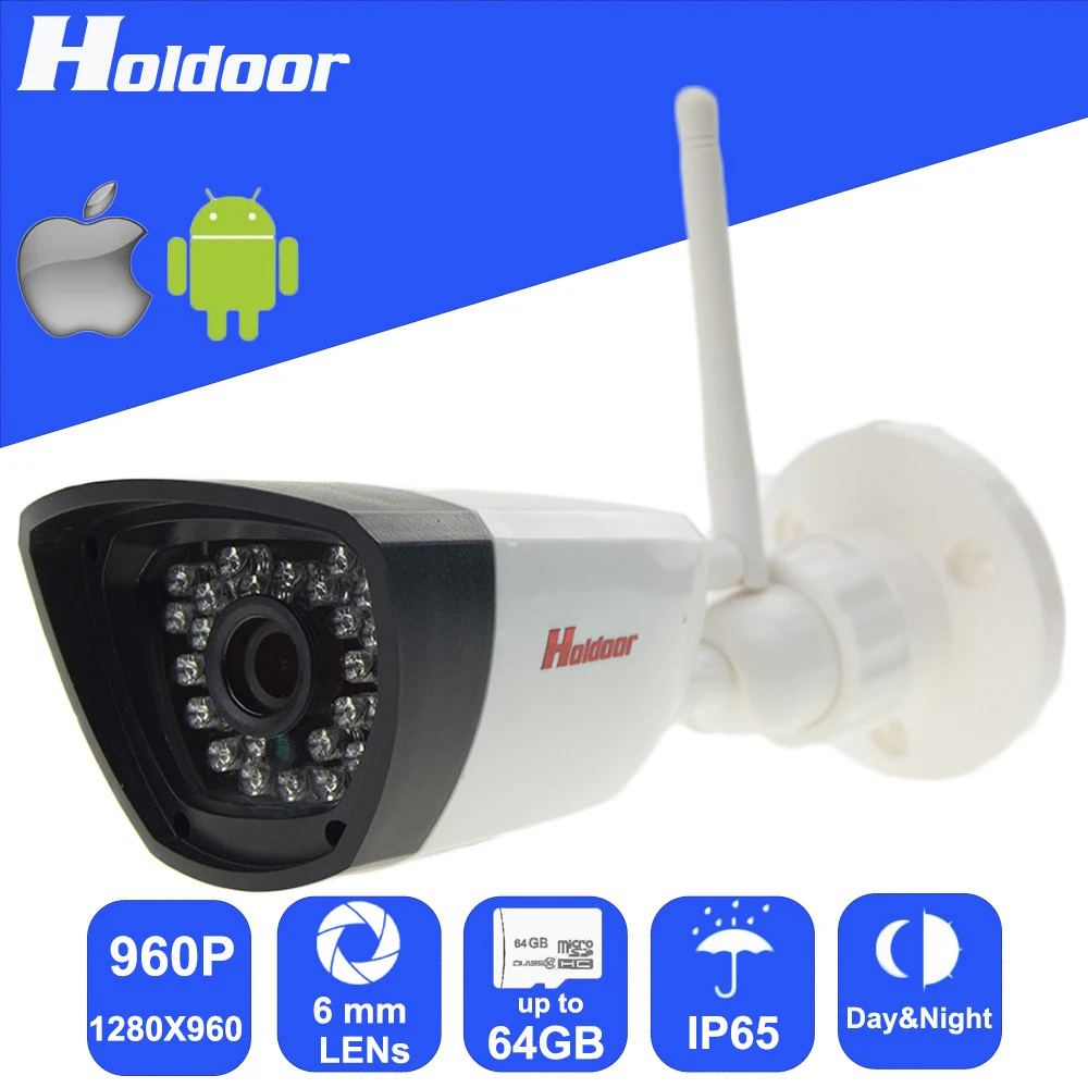 

WiFi 960P HD 6mm Lens IP P2P Security Camera Micro SD Card Slot Video Record email alert motion detection alarm waterproof IP65