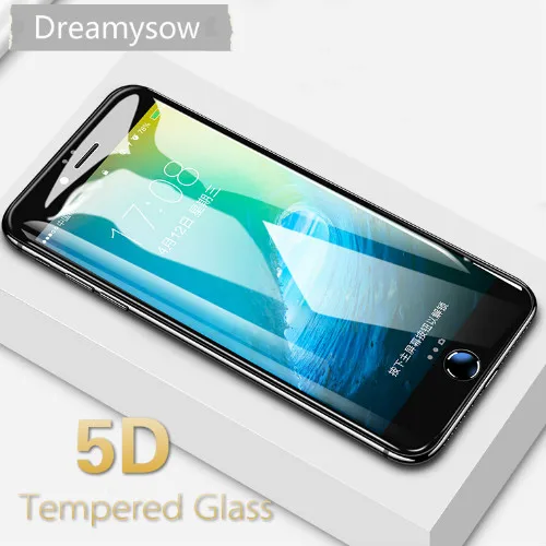 

Dreamy 5D Tempered Glass For iPhone X 8 7 6 S 6S Plus Full Cover Screen Protector 3D Upgrade Protective Film for Apple 6plus