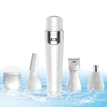 Инс-93 5-в-1 Эпилятор Для женщин бритва электрическая леди Уход за лошадьми комплект безболезненный кисть для лица носа триммер для бровей Триммер Бритва для тела