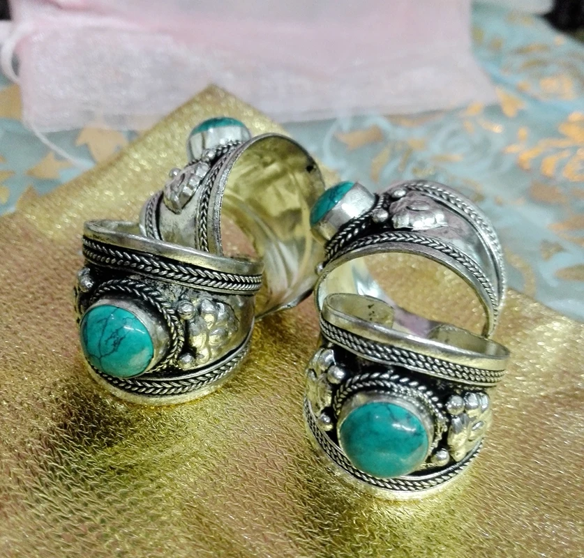 5Pcs/Lot Hot Sale High Quality Classic Tibet Silver Carved Mystery